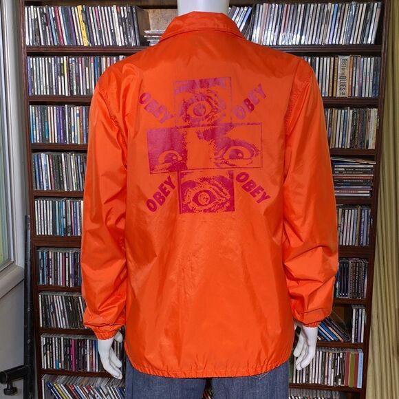 Obey Nylon Windbreaker Snap Front Jacket - Picture 5 of 15